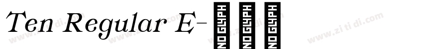 Ten Regular E字体转换